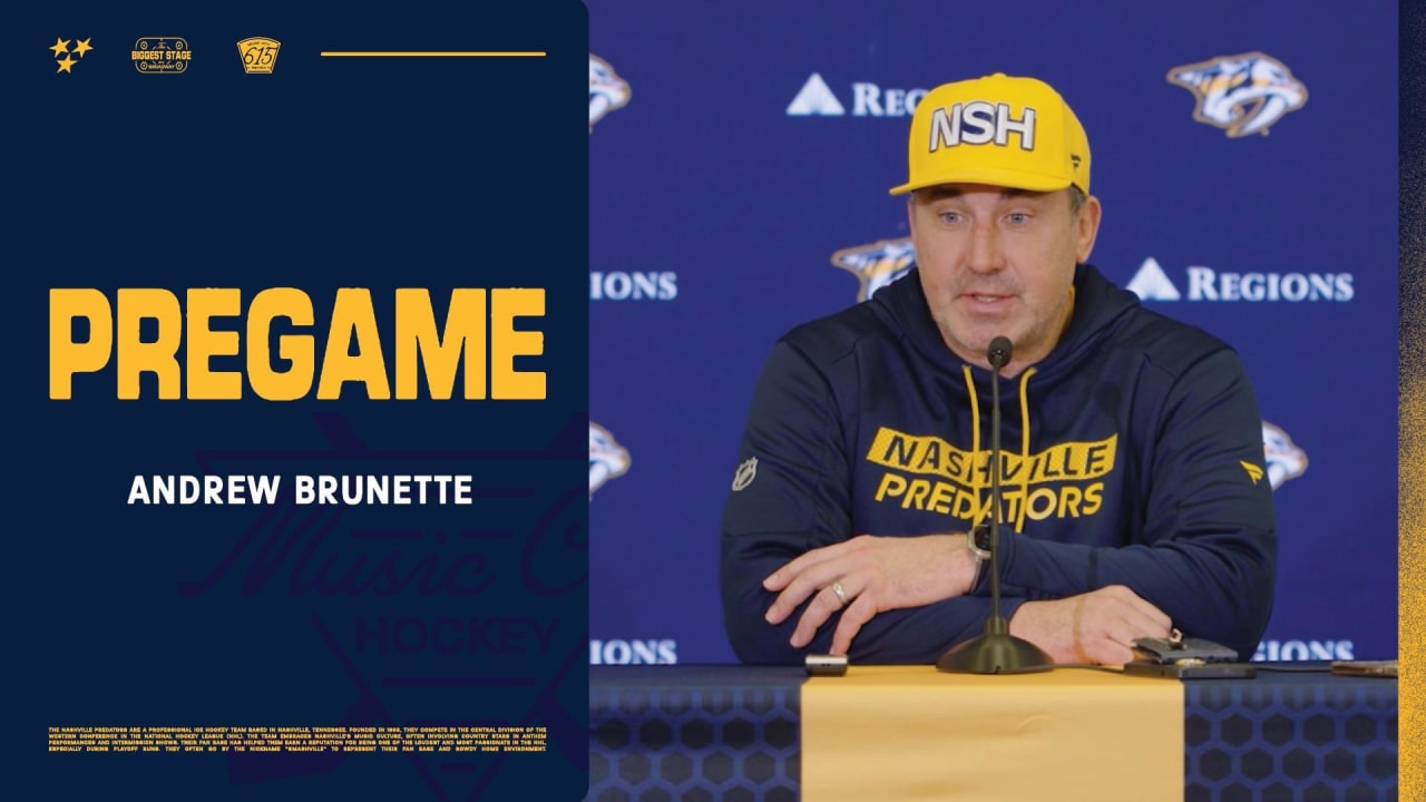 Pregame: Andrew Brunette | Nashville Predators