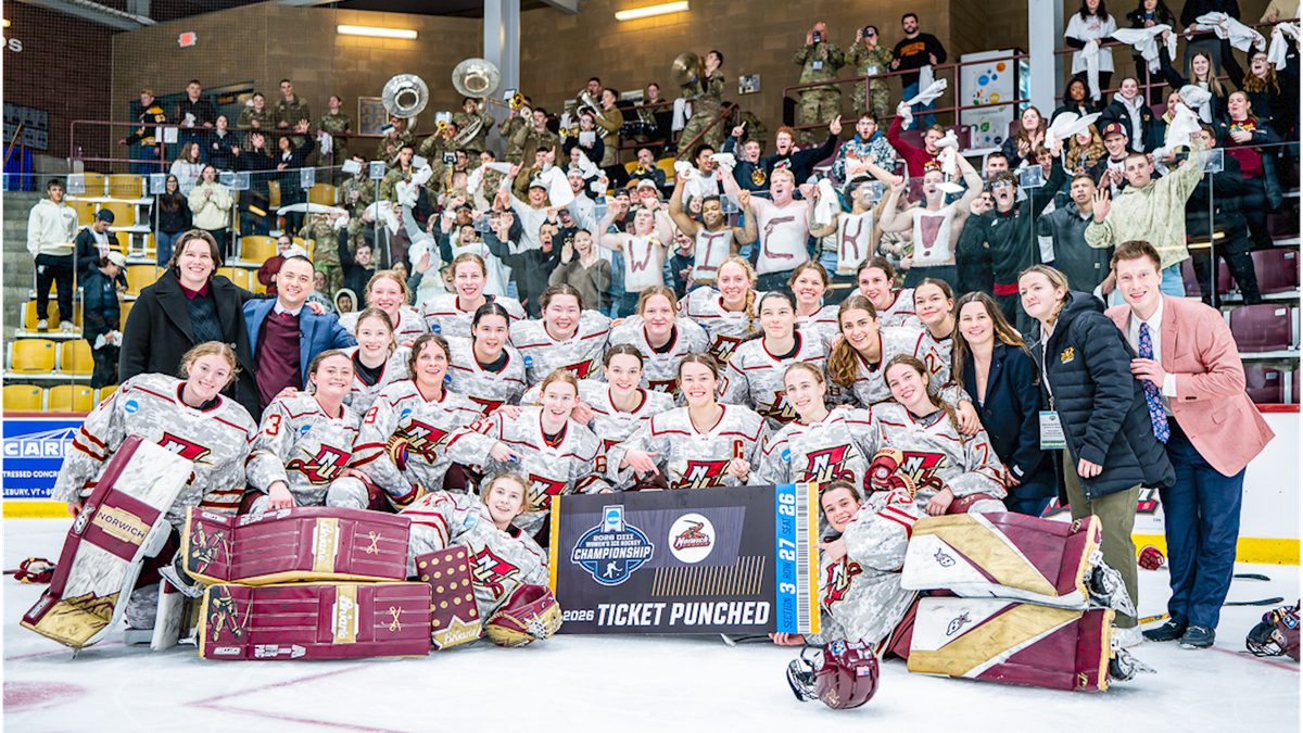 Norwich women's hockey just two wins away from third NCAA Division III Championship
