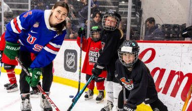Megan Keller skates with Jersey Girls Hockey Club