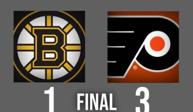 Flyers Outlast Bruins in Goaltender Duel, Win 3-1 on Saturday