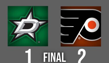Zegras Wins it in Overtime, Flyers Beat Stars 2-1