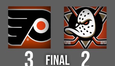 Cates' Overtime Heroics Pushes Flyers Past Ducks 3-2 on Wednesday