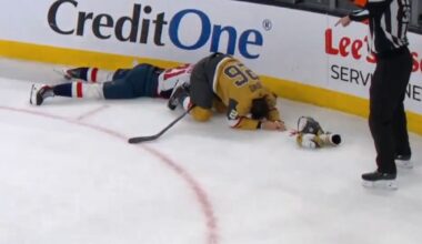 Aliaksei Protas leaves Capitals game with upper-body injury after brutal head-on collision with Nic Dowd