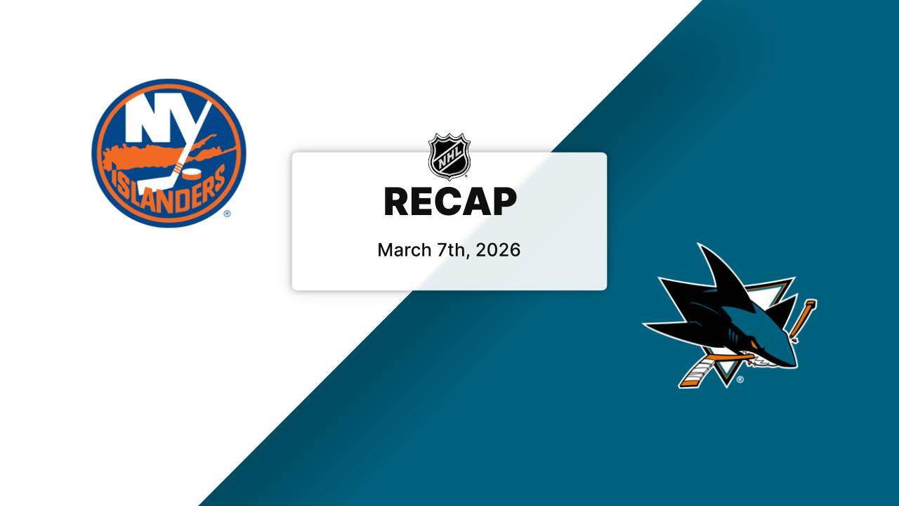 Islanders 2, Sharks 1 OT | Highlights