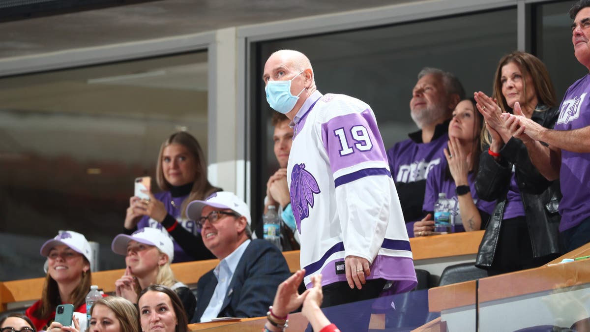 Troy Murray honored during a game