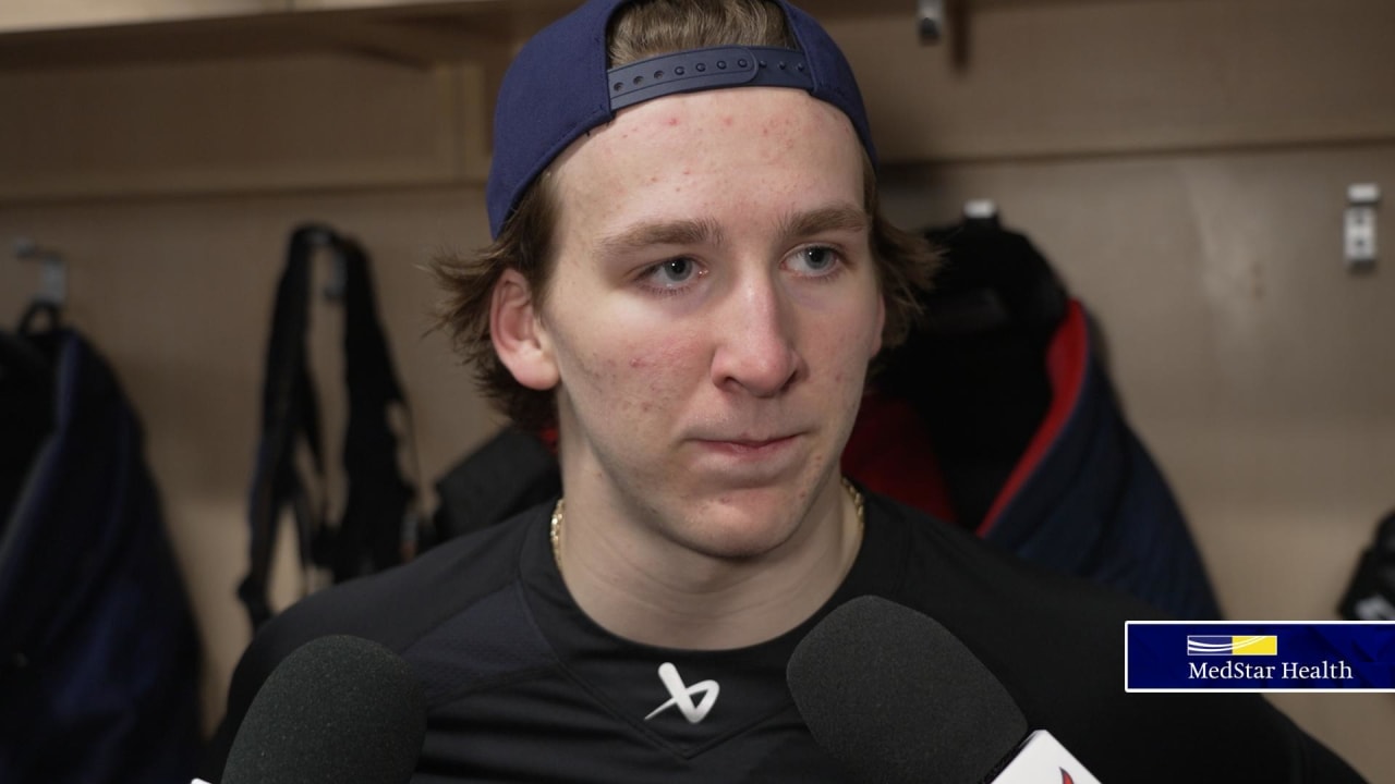Cole Hutson | Postgame | Washington Capitals