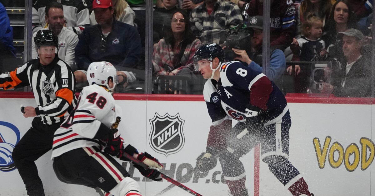 Makar scores 2 goals as NHL-leading Avalanche beat Blackhawks 3-1