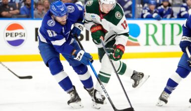 Cernak scores on crazy carom late in 3rd period, Lightning beat the Wild 6-3