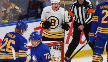 Sabres let game slip away, fall to Bruins 4-3 in OT
