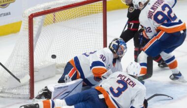 Tkachuk scores with 11.1 seconds left to lift the Senators past the Islanders, 3-2