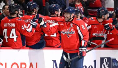 Ovechkin scores 922nd goal and Hutson scores in debut as Caps beat Senators 4-1