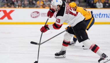Hischier scores twice as Devils down Predators