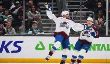 Kadri scores 1st goal since rejoining Avs, MacKinnon adds his NHL-best 44th in 5-1 win over Kraken