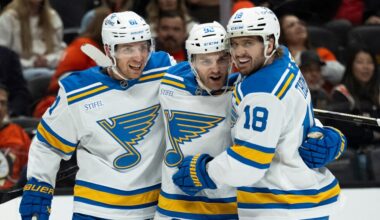 Joel Hofer makes 22 saves for 5th shutout of the season, Blues beat Ducks 4-0