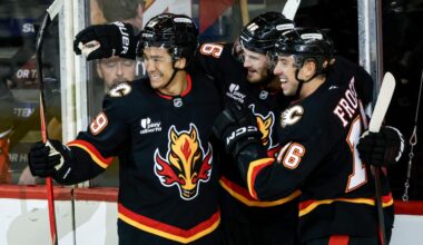 Joel Farabee leads Calgary Flames to 5-4 win over Carolina Hurricanes