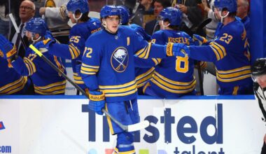 Thompson honored for Olympic gold-medal win, then scores in Sabres' 3-2 victory over Golden Knights