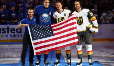 Thompson scores decisive goal to cap night Sabres honor their US gold medal-winning Olympian