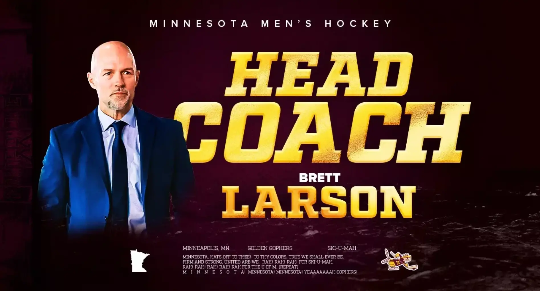 Brett Larson named head coach of the University of Minnesota men's hockey team