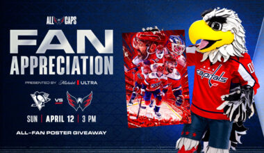 Capitals to Host Fan Appreciation Week Presented by Michelob ULTRA, Featuring Fan Appreciation Night on April 12