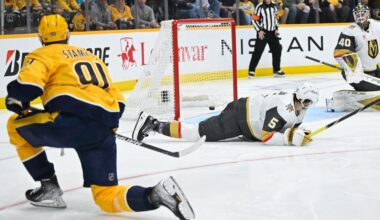 Stamkos' 3-point game powers the Predators to a 4-1 win over the Golden Knights.