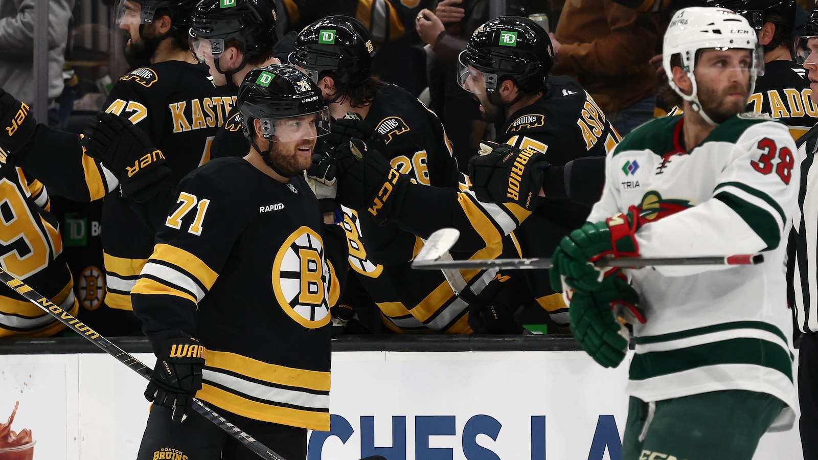 Pavel Zacha scores twice as Bruins beat Minnesota 6-3, spoiling Wild's chance to clinch playoff spot