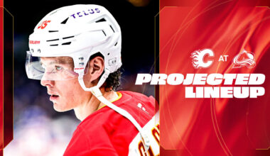 Projected Lineup - Flames @ Avalanche