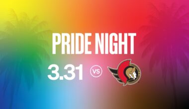 Florida Panthers to Host Annual Pride Night on Tuesday, March 31 vs. Ottawa Senators
