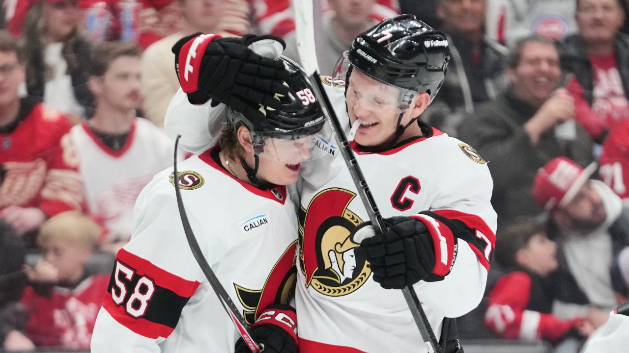 Yakemchuk scores in debut, Senators beat Red Wings to climb into playoff spot