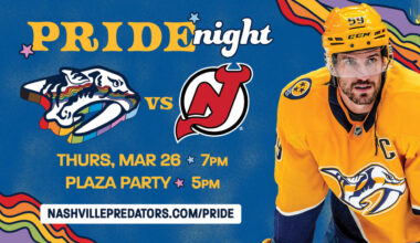 Nashville Predators Host Annual Pride Night and Plaza Party on March 26
