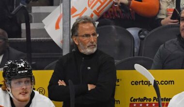 Nov 20, 2024; Philadelphia, Pennsylvania, USA; Philadelphia Flyers head coach John Tortorella against the Carolina Hurricanes at Wells Fargo Center. Mandatory Credit: Eric Hartline-Imagn Images