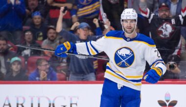 Buffalo Sabres defenseman Mattias Samuelsson while playing vs. the Ottawa Senators