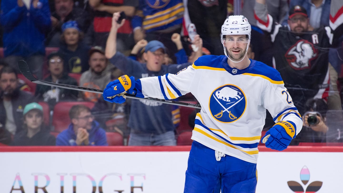 Buffalo Sabres defenseman Mattias Samuelsson while playing vs. the Ottawa Senators