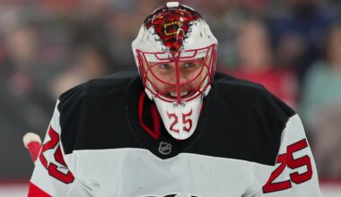 New Jersey Devils goaltender Jacob Markstrom (25): James Guillory-Imagn Images