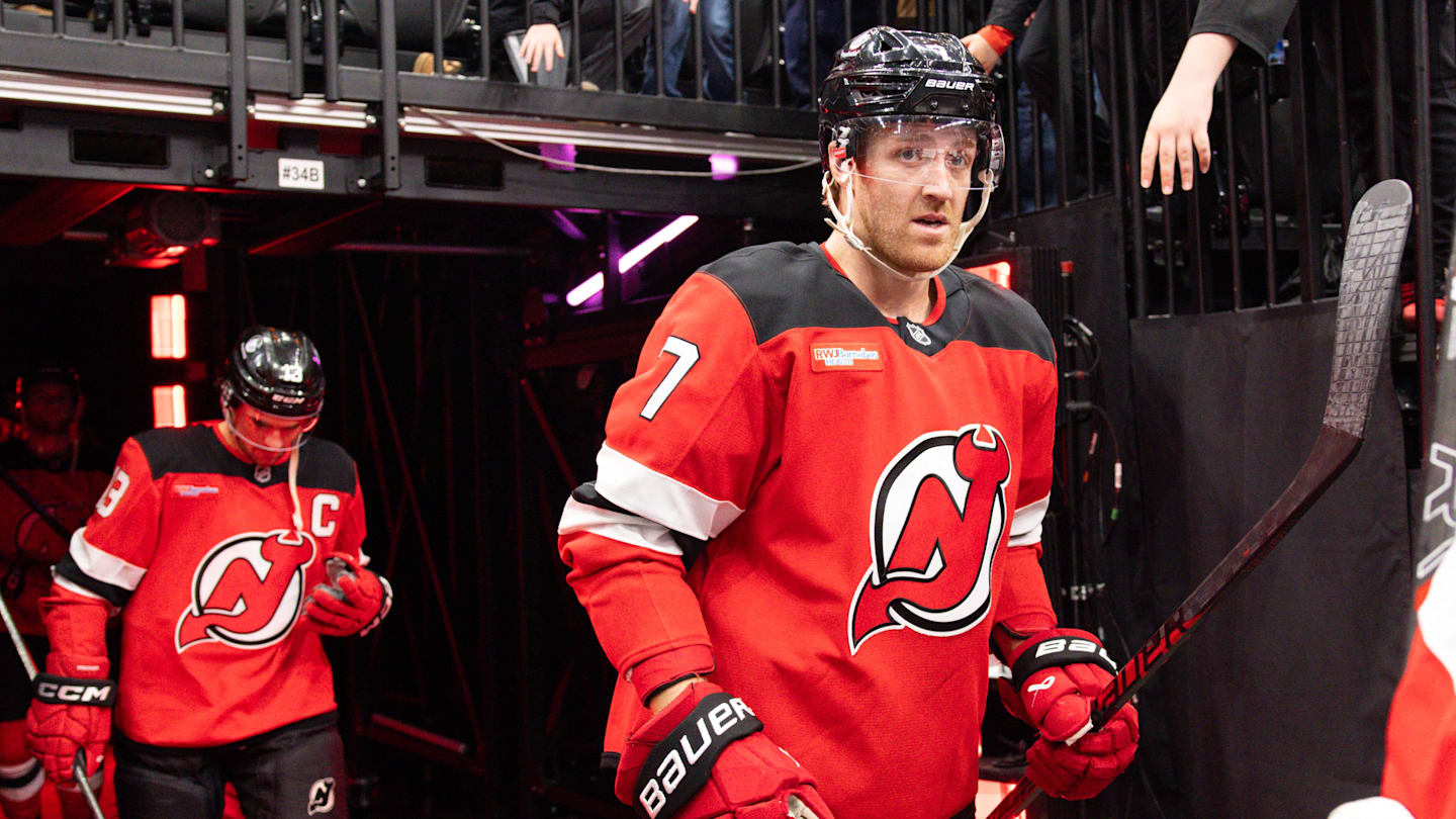 New Jersey Devils defenseman Dougie Hamilton (7): Luther Schlaifer-Imagn Images