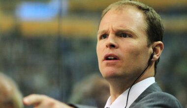 Mar 24, 2012; Buffalo, NY, USA; Buffalo Sabres coach Kevyn Adams during the game against the Minnesota Wild at the First Niagara Center. Sabres beat the Wild 3-1. Mandatory Credit: Kevin Hoffman-Imagn Images