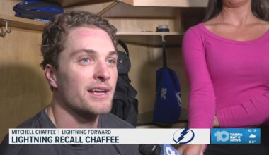 Tampa Bay Lightning recall forward Mitchell Chaffee