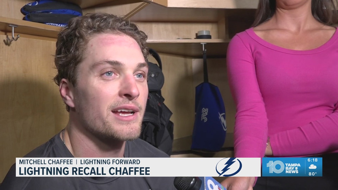 Tampa Bay Lightning recall forward Mitchell Chaffee