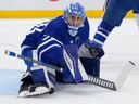 Goaltender Artur Akhtyamov made his Toronto Maple Leafs debut against the Edmonton Oilers on Dec. 13, 2025.