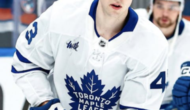 Luke Haymes ’26 makes his NHL debut with the Toronto Maple Leafs