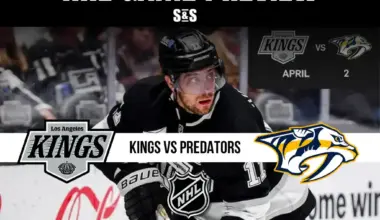 NHL game preview featuring the Los Angeles Kings and the Nashville Predators, with details on a match scheduled for April 2.