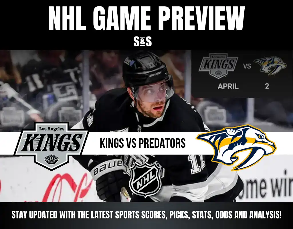 NHL game preview featuring the Los Angeles Kings and the Nashville Predators, with details on a match scheduled for April 2.