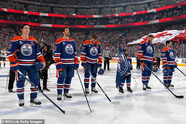 The condition of the mother and child wasn't made clear on a night the Oilers lost to Vegas