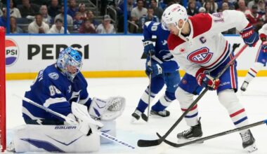 Montreal Canadiens beaten in overtime by Lightning as Game 2 ends in dramatic playoff finish