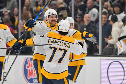 Predators beat the Sharks for the 15th straight time with a 6-3 victory