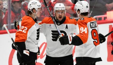 Porter Martone’s OT power-play goal lifts Flyers past Bruins 2-1, keeps playoff push alive