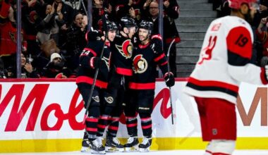 Senators beat Hurricanes 6-3, move into 2nd wild-card spot