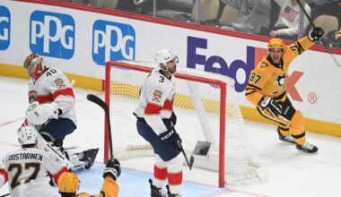 Rakell scores twice, Crosby has a goal and two assists as the Penguins beat the Panthers 5-2