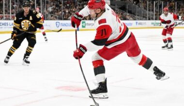 Bruins stand in way of Hurricanes sewing up Metropolitan Division