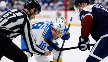 Blues shoot for critical two-game sweep of NHL-best Avalanche
