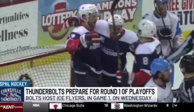 Playoff hockey as Thunderbolts get ready for Game 1 Wed.
